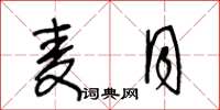 王冬龄麦月草书怎么写