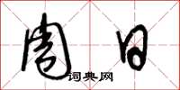 王冬龄周日草书怎么写