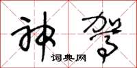 王冬龄神驾草书怎么写