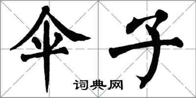 翁闿运伞子楷书怎么写