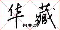 钱沛云华藏行书怎么写
