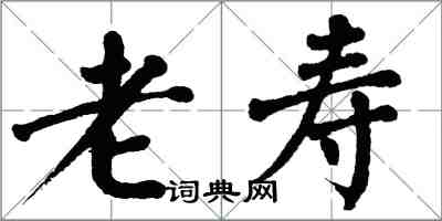翁闿运老寿楷书怎么写