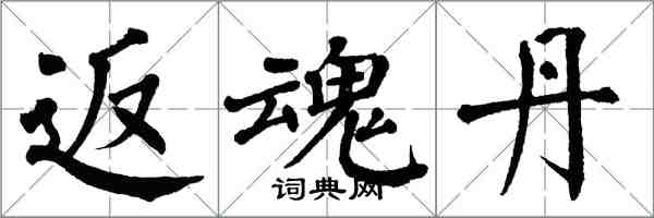翁闿运返魂丹楷书怎么写