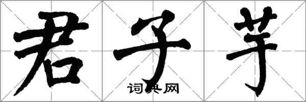 翁闿运君子芋楷书怎么写
