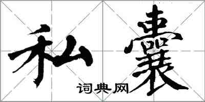 翁闿运私囊楷书怎么写