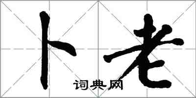 翁闿运卜老楷书怎么写