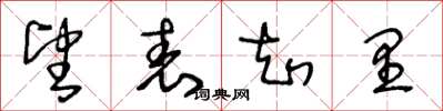 王冬龄望表知里草书怎么写