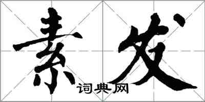翁闿运素发楷书怎么写