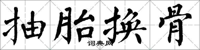 翁闿运抽胎换骨楷书怎么写