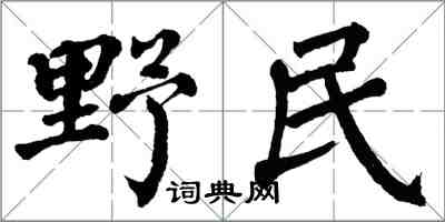 翁闿运野民楷书怎么写
