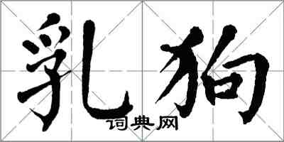 翁闿运乳狗楷书怎么写