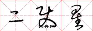 王冬龄二使星草书怎么写