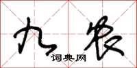王冬龄九农草书怎么写