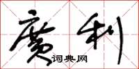 王冬龄广利草书怎么写