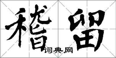 翁闿运稽留楷书怎么写
