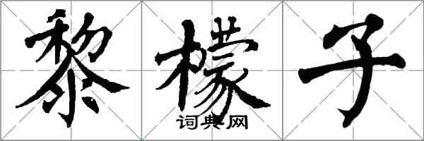 翁闿运黎檬子楷书怎么写