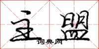 庞中华主盟行书怎么写