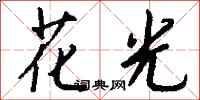 钱沛云花光行书怎么写