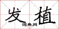 袁强发植楷书怎么写