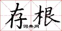 丁谦存根楷书怎么写
