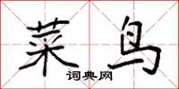 袁强菜鸟楷书怎么写