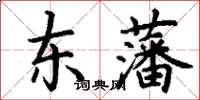 丁谦东藩楷书怎么写