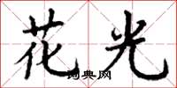 丁谦花光楷书怎么写