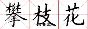 丁谦攀枝花楷书怎么写
