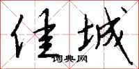 钱沛云佳城行书怎么写