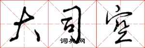 曾庆福大司空行书怎么写