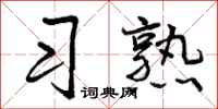 曾庆福习熟行书怎么写