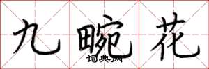 荆霄鹏九畹花楷书怎么写