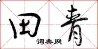 曾庆福田青行书怎么写