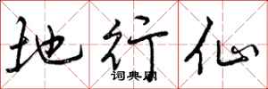 曾庆福地行仙行书怎么写