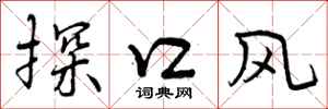 曾庆福探口风行书怎么写