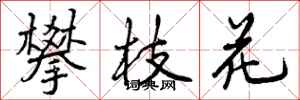 曾庆福攀枝花行书怎么写