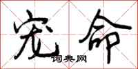 曾庆福宠命行书怎么写