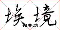 曾庆福埃境行书怎么写