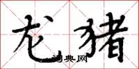 周炳元龙猪楷书怎么写