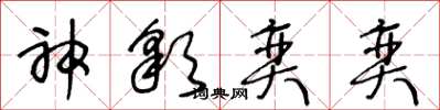 王冬龄神彩奕奕草书怎么写