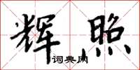 周炳元辉照楷书怎么写