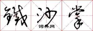 王冬龄铁沙掌草书怎么写