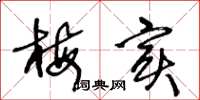 王冬龄梅实草书怎么写