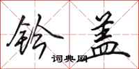 田英章钤盖行书怎么写