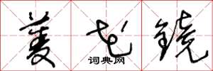 王冬龄菱花镜草书怎么写