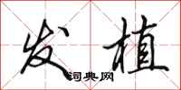 田英章发植行书怎么写