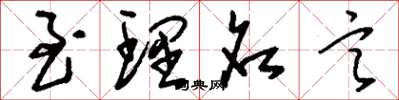 刘少英至理名言草书怎么写