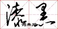 刘少英漆黑草书怎么写