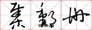 刘少英集邮册草书怎么写