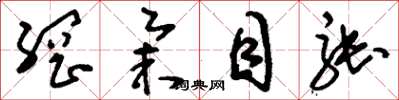 刘少英纲举目张草书怎么写